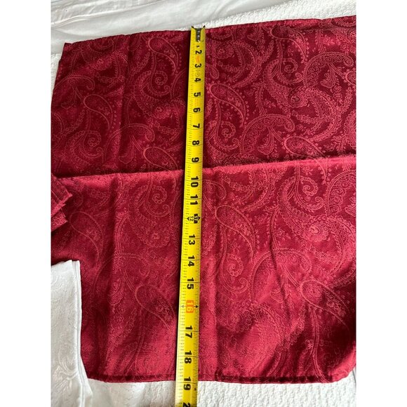 Chaps Home Damask Fabric Cloth Napkins Vtg 19”Cotton Blend Red Elegant 4 Ea - Picture 4 of 5